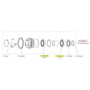 CAMPAGNOLO CUSCINETTI CORPETTO XDR D.33 MM (4PZ)