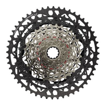 SRAM CASSETTA XS-1270 T-TYPE EAGLE 12 VELOCITÀ BLACK / SILVER