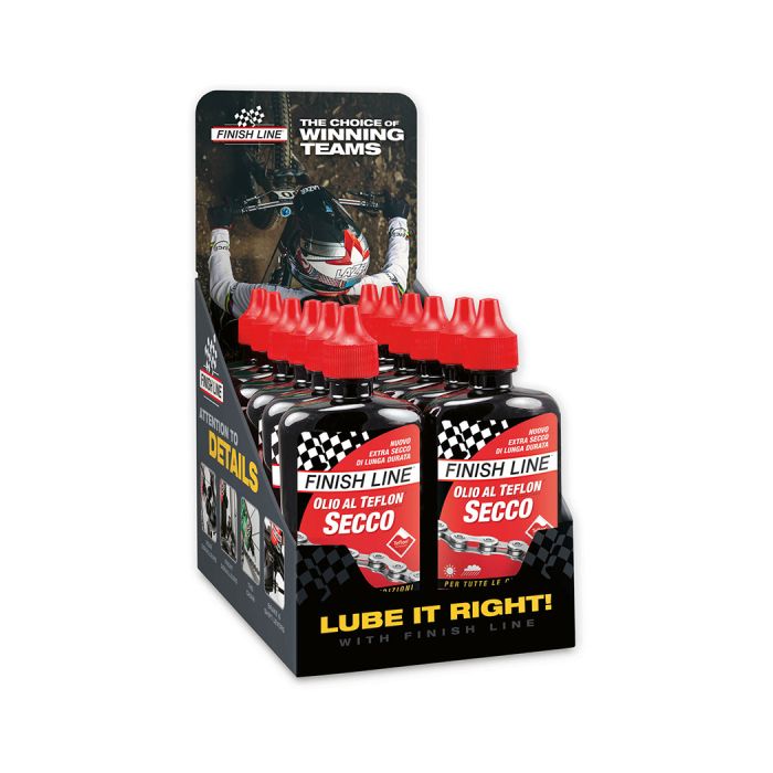 FINISH LINE ESPOSITORE DA 12PZ LUBRIFICANTE SECCO PROFESSIONALE DRY A GOCCIA DA 120ML (FIN08) FINISH LINE ESPOSITORE DA 12PZ LUBRIFICANTE SECCO PROFESSIONALE DRY A GOCCIA DA 120ML (FIN08)