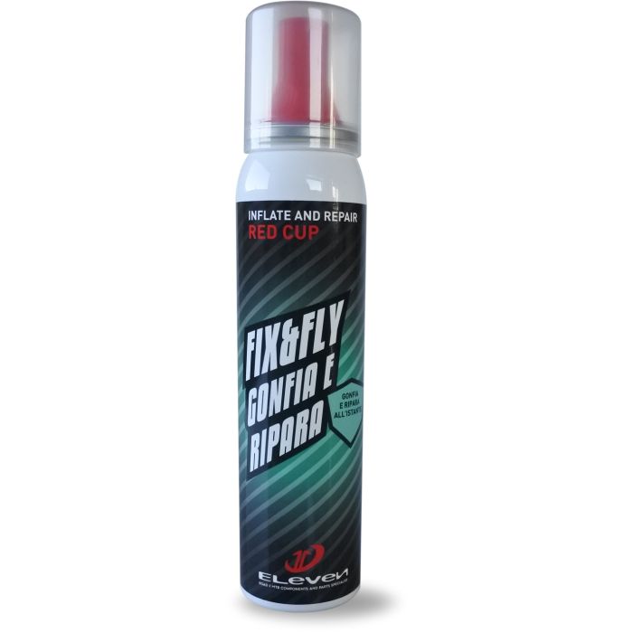 ELEVEN GONFIA E RIPARA FIX&FLY DA 100ML TAPPO ROSSO ELEVEN GONFIA E RIPARA FIX&FLY DA 100ML TAPPO ROSSO