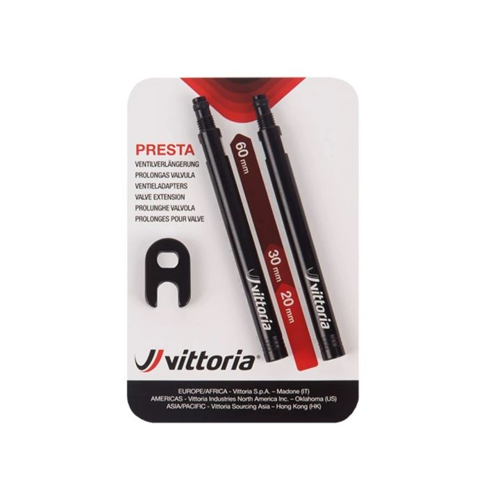 VITTORIA VALVE EXTENSION 30 MM BLISTER 2 PCS, IN ALU + SPANNER VITTORIA VALVE EXTENSION 30 MM BLISTER 2 PCS, IN ALU + SPANNER