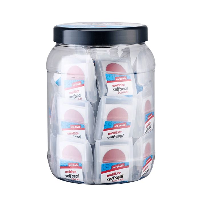 WELDTITE RED DEVIL SELF SEAL PATCH KIT - DISPLAY JAR (36 KITS) WELDTITE RED DEVIL SELF SEAL PATCH KIT - DISPLAY JAR (36 KITS)